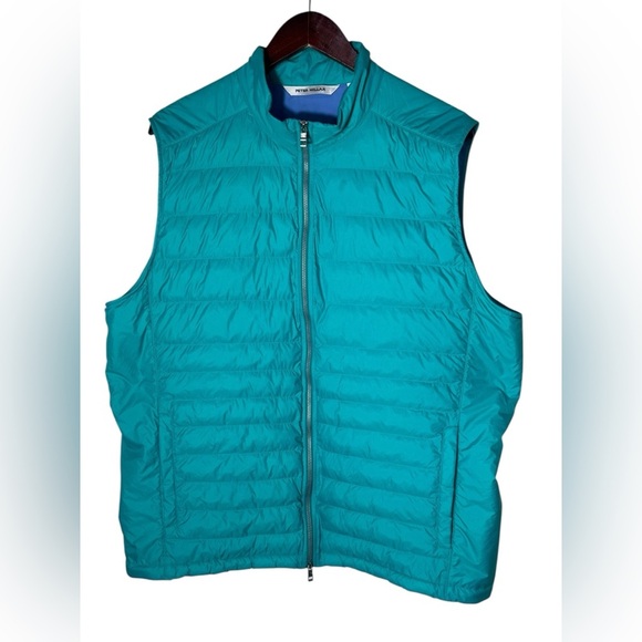 Peter Millar Crown Elite Light Quilted Puffer Men's XL Billard Full Zip Vest - Picture 3 of 16